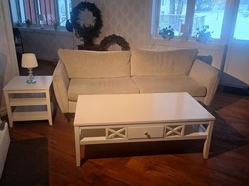Soffa,soffbord, hörnbord