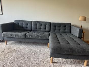 Soffa med schäslong (vändbar) - Bortskänkes
