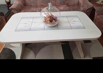 Ikea Äldre Retro soff bord med klinker i mitten mycket front Gratis 🆓