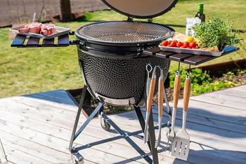 Stativ till Kamado Sumo maxi + Sidobord i teak