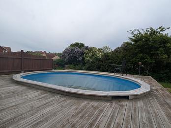Stomme pool 5.5x3.7m bortskänkes