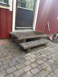Stentrappa, två steg