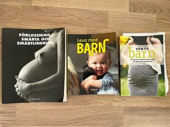 Skänkes: böcker om graviditet, förlossning, barn