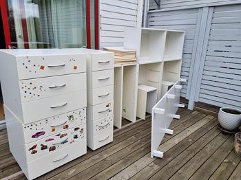 Hyllsystem/byrå/bokhylla/köksskåp