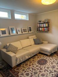 Vit 3 sits soffa med divan