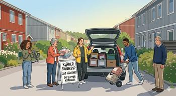 Kläder skänkes? Jag hämtar gratis! 🚗📦