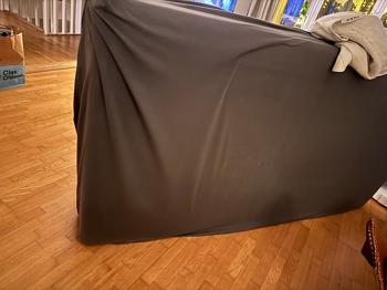 IKEA sängstomme med sängkappa grå