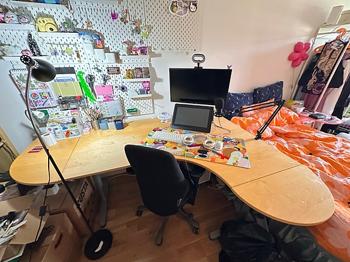 BORTSKÄNKES - IKEA GALANT hörnskrivbord m. Tillhörande delar