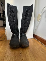 CRW Vinterridstövlar svarta snörning dragkedja 37