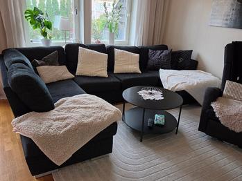Stor U-soffa bortskänkes