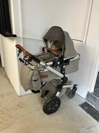 Joolz barnvagn med liggdel beige