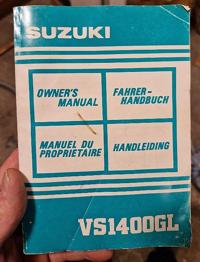 Suzuki VS1400GL instruktionsbok