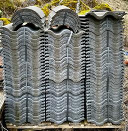 Takpannor betong grå