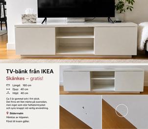 IKEA Aage Petersen tv-bänk vit