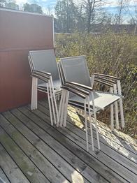 6 trädgårdsstolar bortskänkes