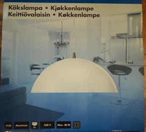 Helt ny vit kökslampa Gratis / bortskänkes