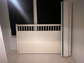 IKEA LEIRVIK sängram vit