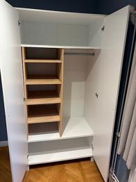 ASPLUND garderob med hyllor och klädstång vit