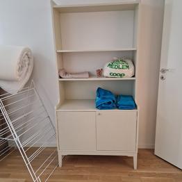 Äldre bokhylla borstkänkes mot avhämtning