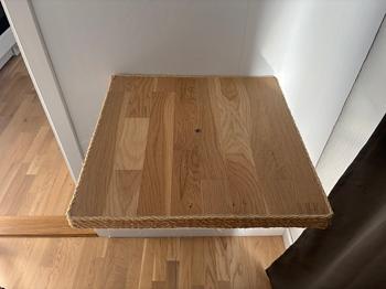 Snygg Hemmagjord Ek-hylla med Repdetalj - Bortskänkes!