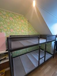 IKEA TUFFING våningssäng 90x200 mörkgrå