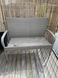 DIY-projekt trasig utesoffa / bänk bortskänkes