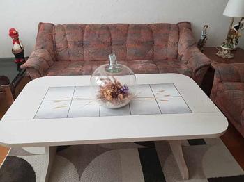 Vintage Retro Soffa 3a & 2a Soffbord med kakel mycket  Fint se alla bilderna