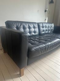 Bortskänkes - IKEA Landskrona soffa i skinn