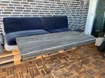 Bortskänkes Utesoffa och soffbord