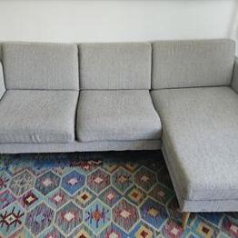 IKEA Smedstorp soffa med chaise longue