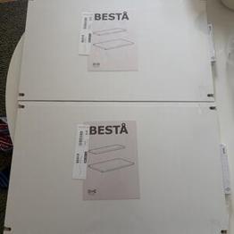 2 oanvända IKEA bestå hyllplan