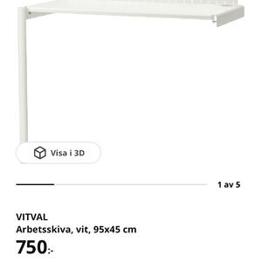 Arbetsbord till loftsäng Vitval
