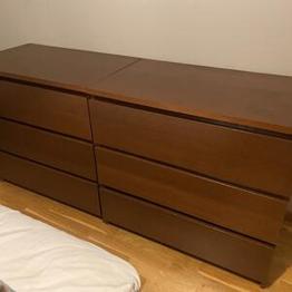 Två ikea malm byråer