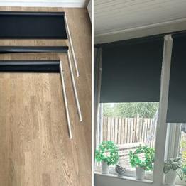 IKEA svarta rullgardiner
