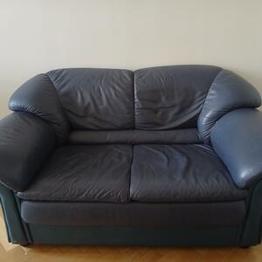 Blå två sits soffa