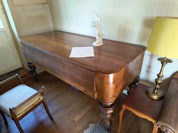 Svenskt taffelpiano (square piano) från 1800-talet, signerat J. O. Söderström