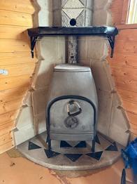 Kamin gjutjärn bortskänkes