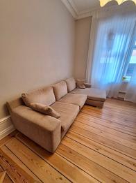 Bellus divansoffa beige i fint skick
