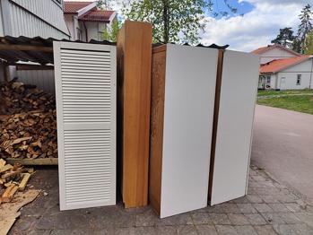 tre garderober och en Billy bokhylla bortskänkes
