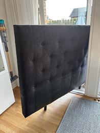 Mio sänggavel mörkgrå textil