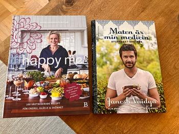 Happy me Happy planet & Maten är min medicin kokböcker vegetarisk mat