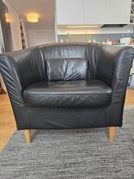 Läder fåtölj