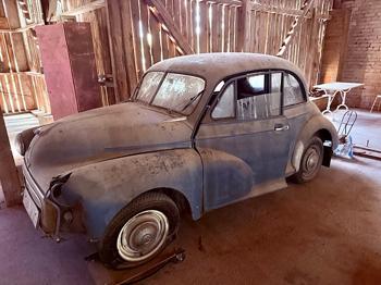 Morris Minor personbil blå
