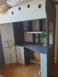 IKEA loftsäng med skrivbord och förvaring