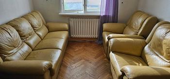 Soffa + 2 fåtöljer bortskänkes